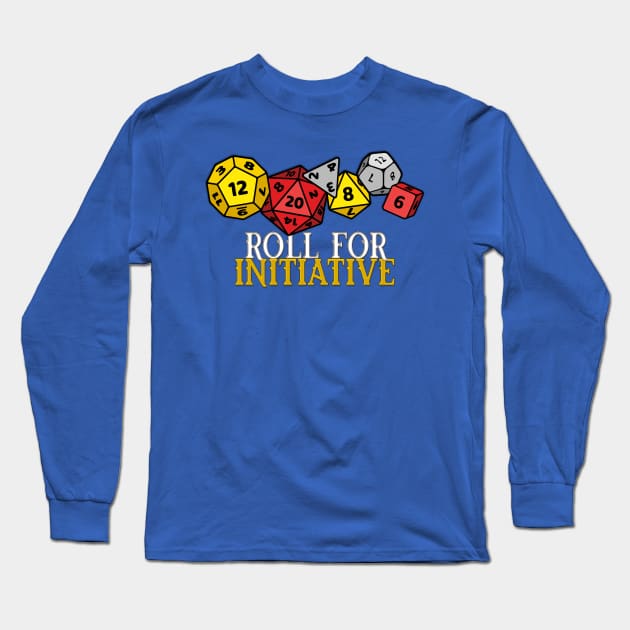 Roll for Initiative Long Sleeve T-Shirt by retrochris